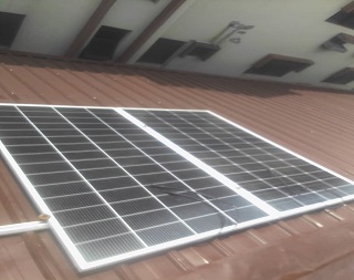 Set of Solar Panel mounted on the roof