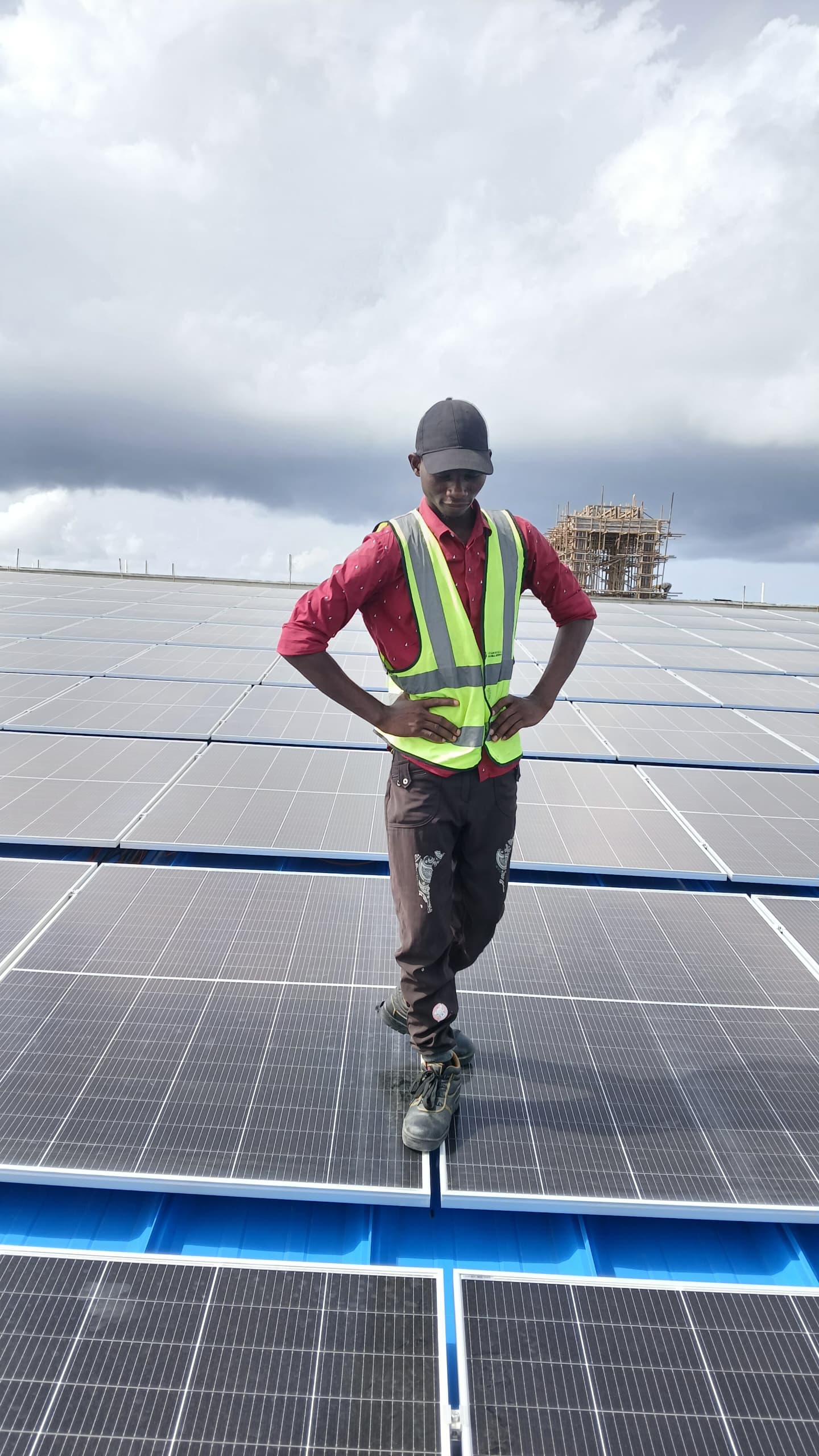 Solar Installation, Engineer On Site